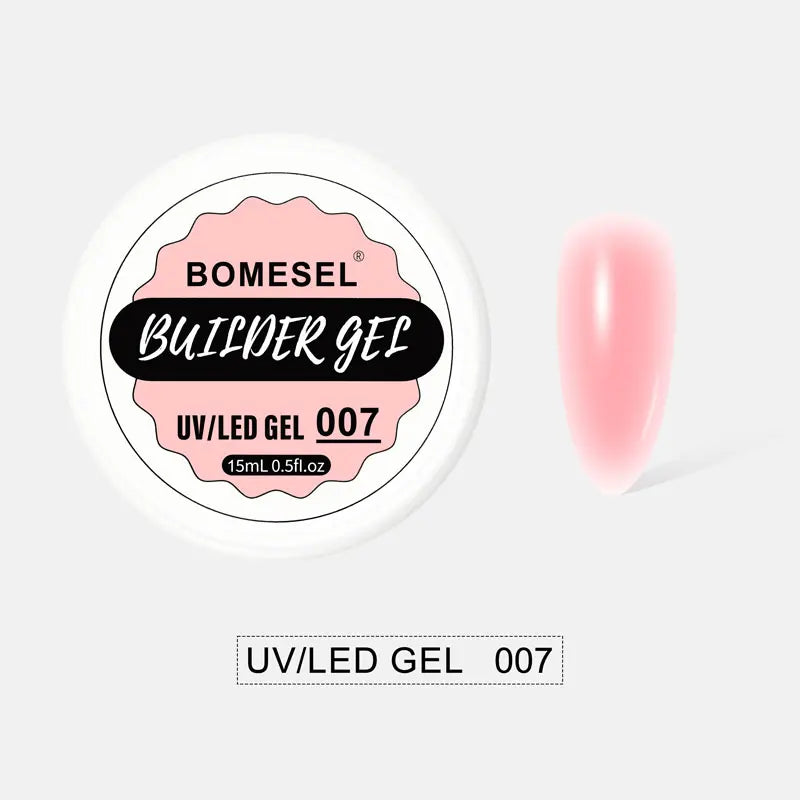 BOMESEL 15ml Hard UV Gel Nail Builder Solid Construction Extension Camouflage Colors Soak off Builder Nails