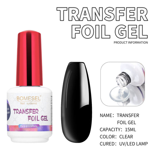 15ml Clear Transfer Foil Gel Hard Soft Gel in a Bottle for Nails Lamp Transfer Gel