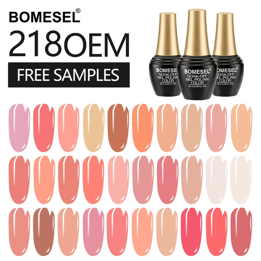 Free Sample Professional Nail Supplies Soak Off Gel Polish Custom Label UV Nail Art Gel Polish Easy to Apply Gel Nail Polish