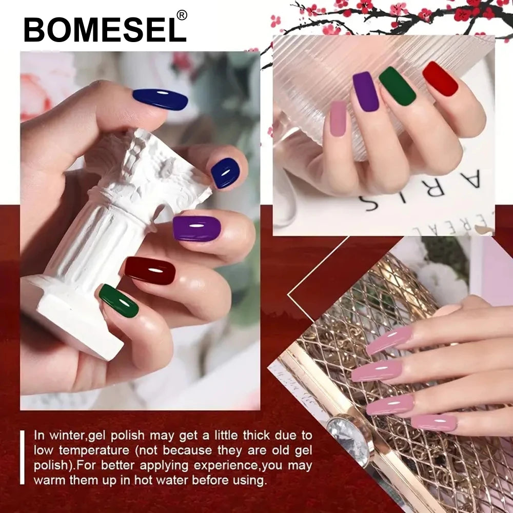 2024 Bomesel Wholesale New Color Enamel Gel Polish Nails Polish Colour Uv Gel