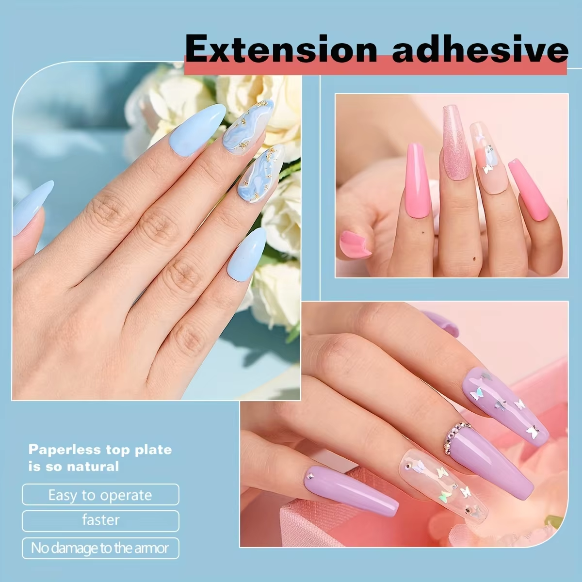 Hot Selling UV Gel Nail Builder Set Poly Gel Kit with UV Lamp and Brush for Nail Extension Acrylic Nail Polish Kit