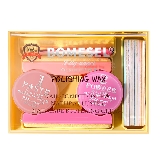 2024 New Nail Art Waxing Polishing Set Manicure Care Kit with Conditioner Paste & Powder for Infants in Box Packaging