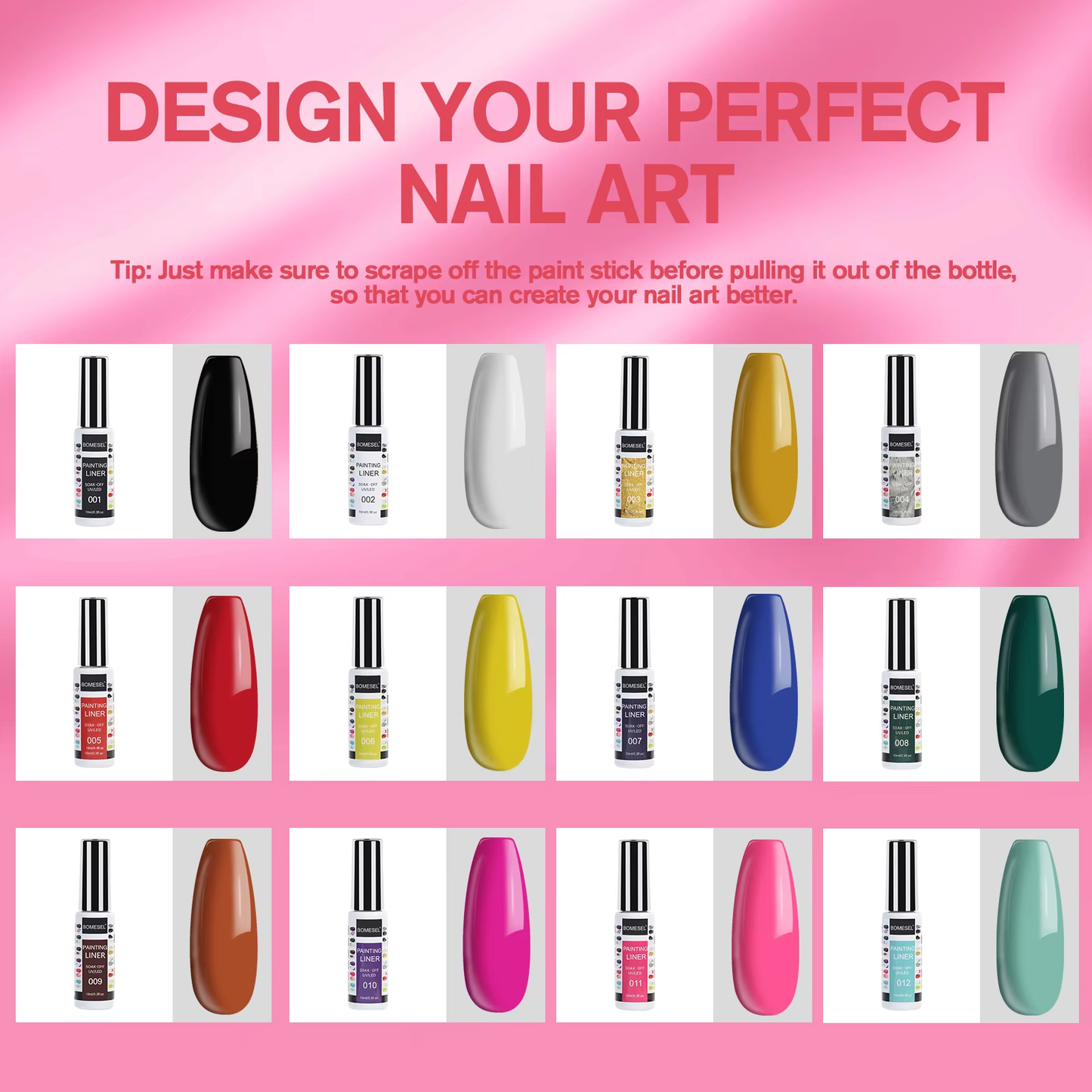 Classic Liner UV Nail Polish Drawing Line Art Wire Pulling Gel with Neon Colors