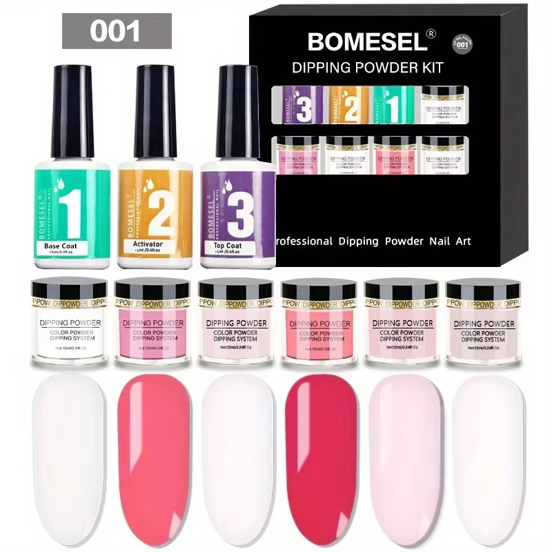 Professional Custom Eco-Friendly Nail Dipping Powder Starter Kit Professional Custom Private Label Acrylic Dipping Powder Set