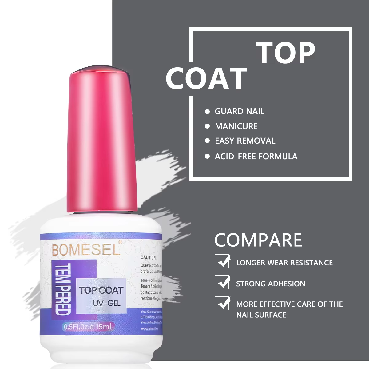 BOMESEL Luxury DIY Professional Nail Art Set Wholesale Long-Lasting UV Gel Polish with LED Lamp Sustainable for Nail Salons