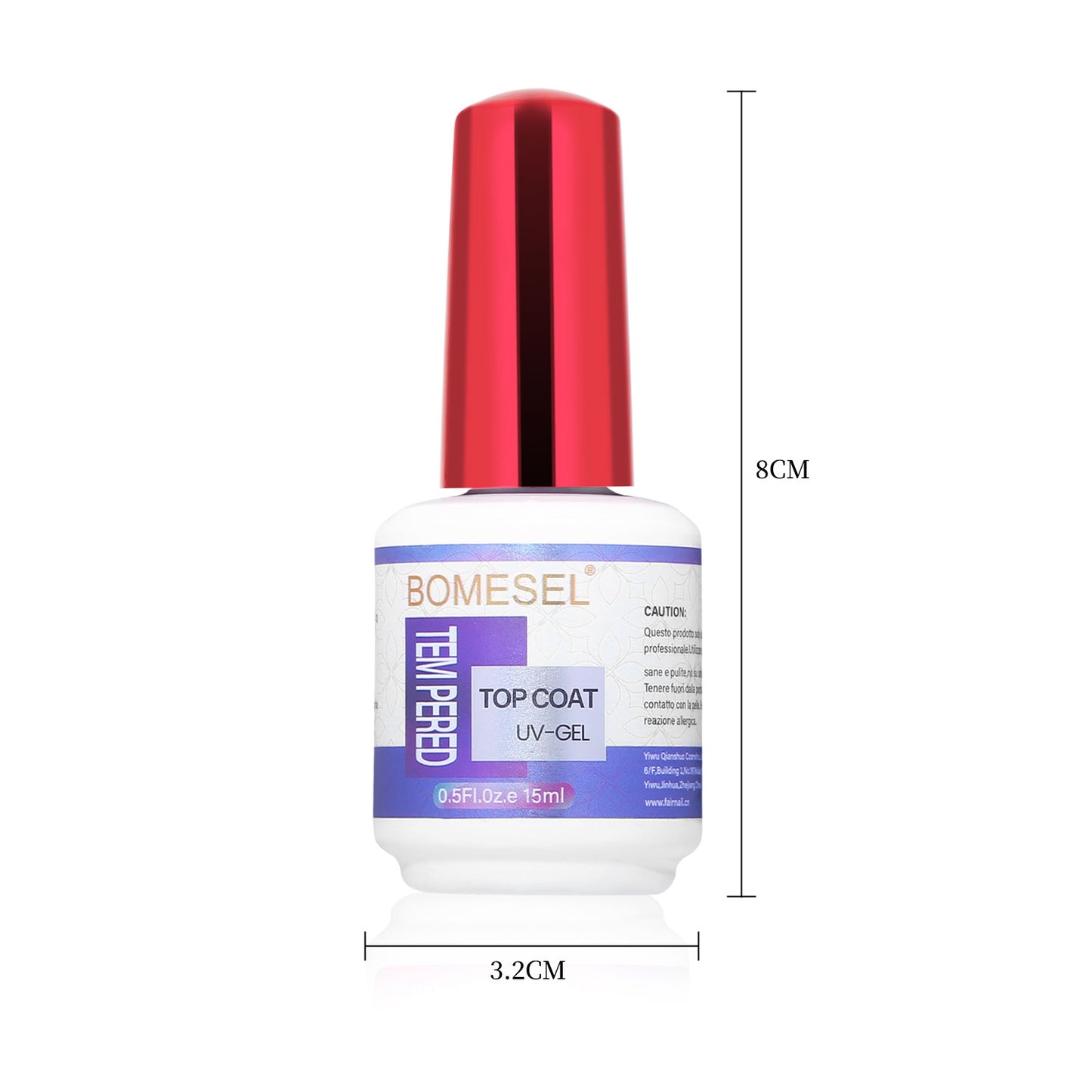 15ml UV Gel Nail Non Toxic Top Coat No Wipe Top Coat Resin Material Tempered Top Coat